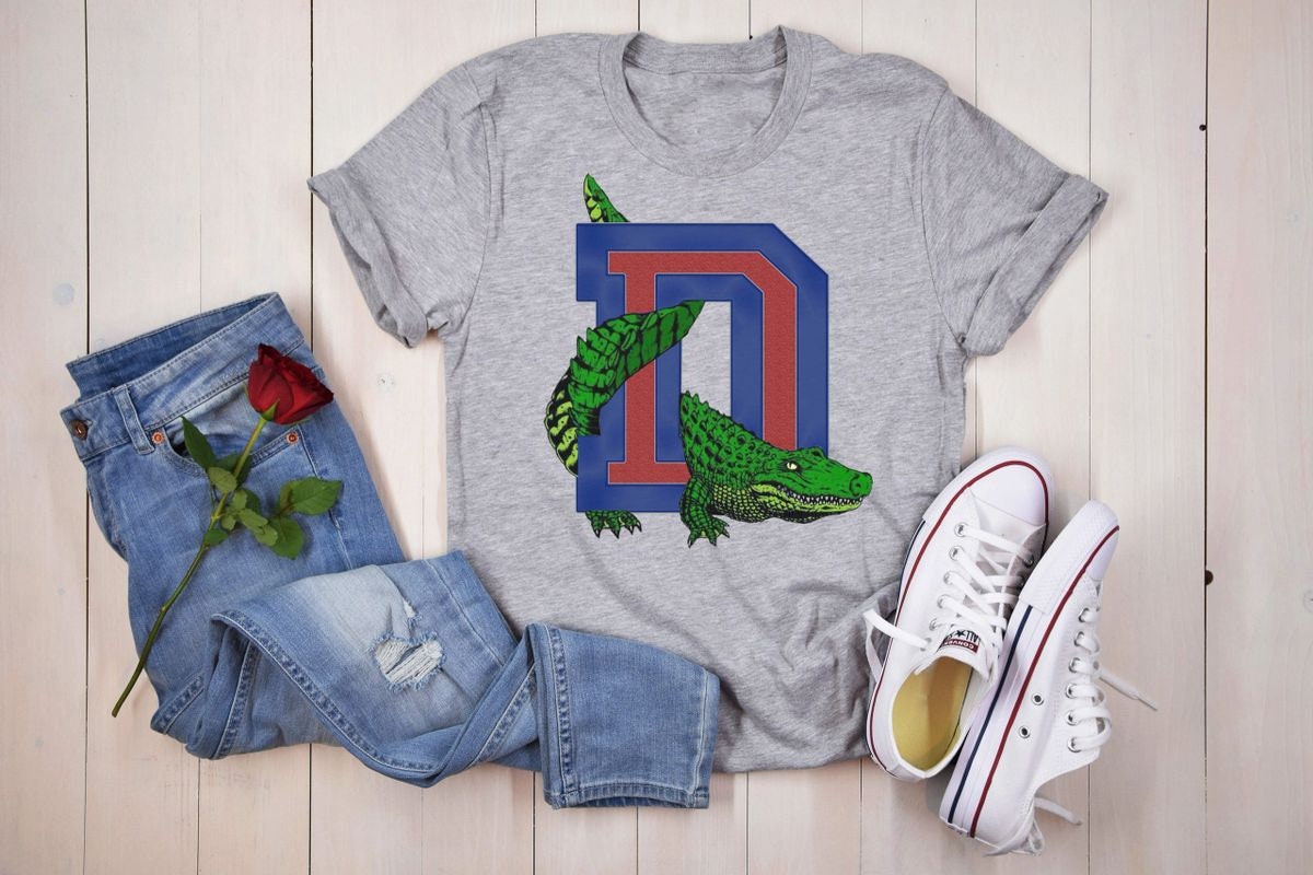 Dickinson Gators Wrapped D T-Shirt | Collegiate Gator Design | Unisex Softstyle Tee