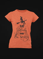 Eat Drink and be Scary Halloween T-Shirt - Heather Orange Tee - Spooky Season Shirt
🎃 Get Ready for Spooky Season! 🎃
Celebrate Halloween in style with our Heather Orange Halloween T-Shirt! Perfect for pumpkin patches, haunted houses, and trick-or-treating, this 100% cotton tee features a high-quality Direct to Film (DTF) print for a bold, long-lasting design.