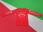 Merry Christmas Santa Sleigh Long Sleeve Cotton Shirt