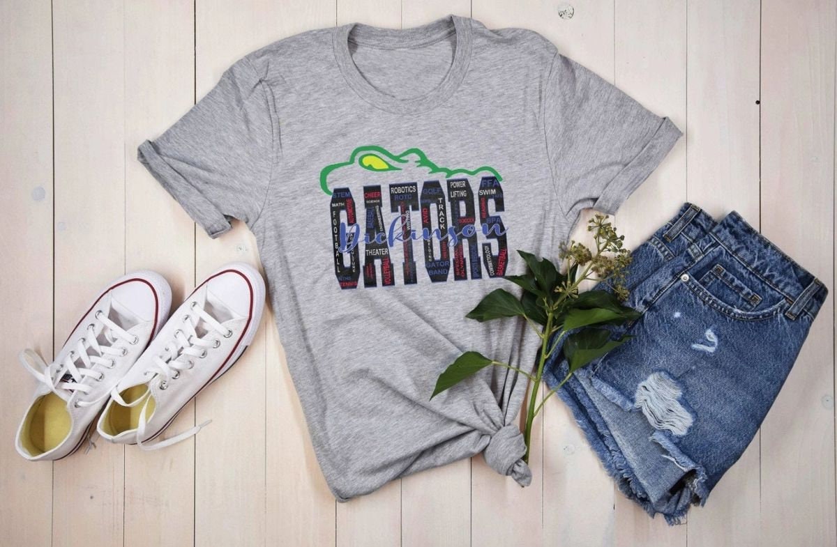 Dickinson Gators Clubs Band Football Ag Sports Cheer Dance T-Shirt