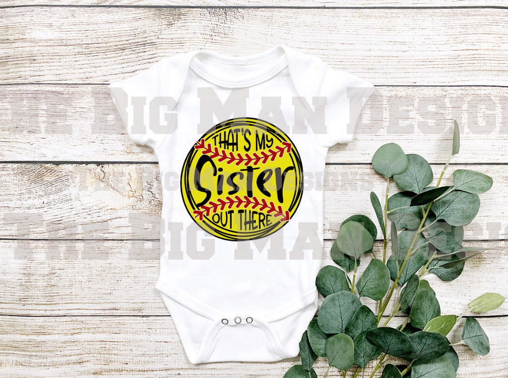 Softball Sister Baby Bodysuit | Gerber Onesie
