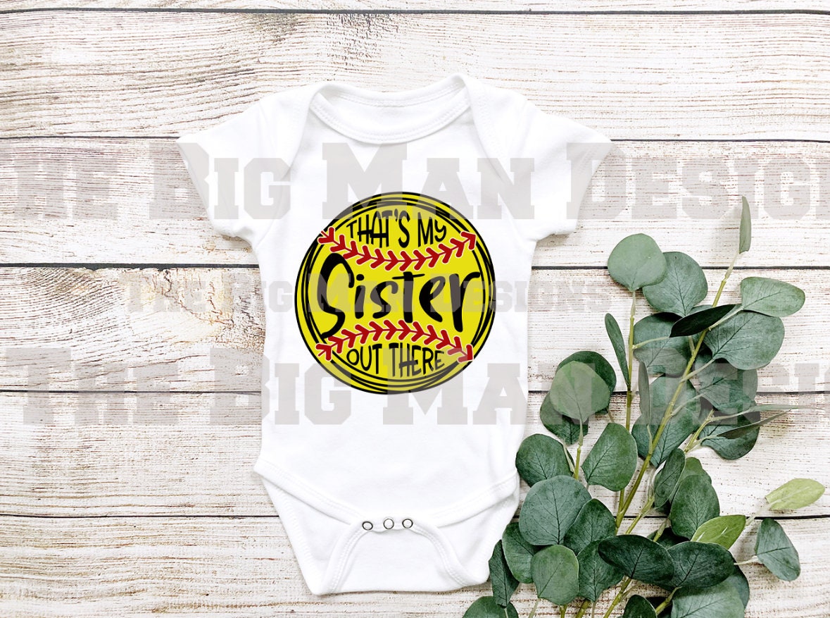 Softball Sister Baby Bodysuit | Gerber Onesie