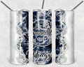Navy My Cup Runneth Over Tumbler Personalized 20 oz skinny Tumbler