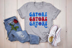 Retro Flower Gators Polyester T-shirt