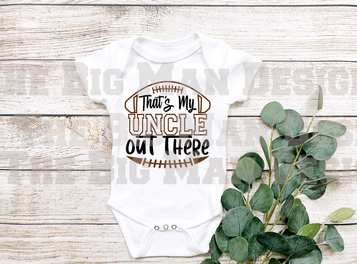 Baby Football Bodysuit - That's My Uncle Out There Onesie for Boys & Girls