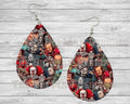 Halloween Horror Movies Teardrop Earrings / Teardrop Dangle Earrings / Jewelry