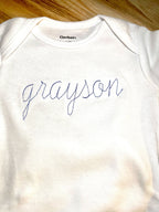 Baby Embroidered Personalized Baby Bodysuit/ Onesie