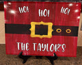 Ho Ho Ho Christmas Personalized Cookie Tray | Santa Cookie Plate | Glass Cutting Board | Cutting Boards | Cutting Board Personalized