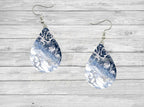 Blue Agate colorful Teardrop Earrings | Teardrop Dangle Earrings | Dangle Earring | Jewelry