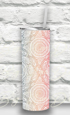 Cuss Word Mandala Tumbler | Personalized 20oz Skinny Stainless Steel Cup
