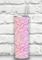 Cuss Word Mandala Tumbler | Personalized Stainless Steel 20 oz Skinny Tumbler