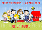 Snoopy and the Gang Personalized Cookie Tray | Cookie Plate | Glass Cutting Board | Cutting Boards | Cutting Board Personalized
