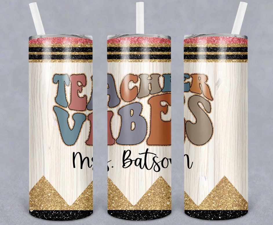 Teacher Appreciation Personalized 20 oz skinny Tumbler