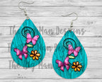 Butterfly Teardrop Earrings / Teardrop Dangle Earrings / Jewelry