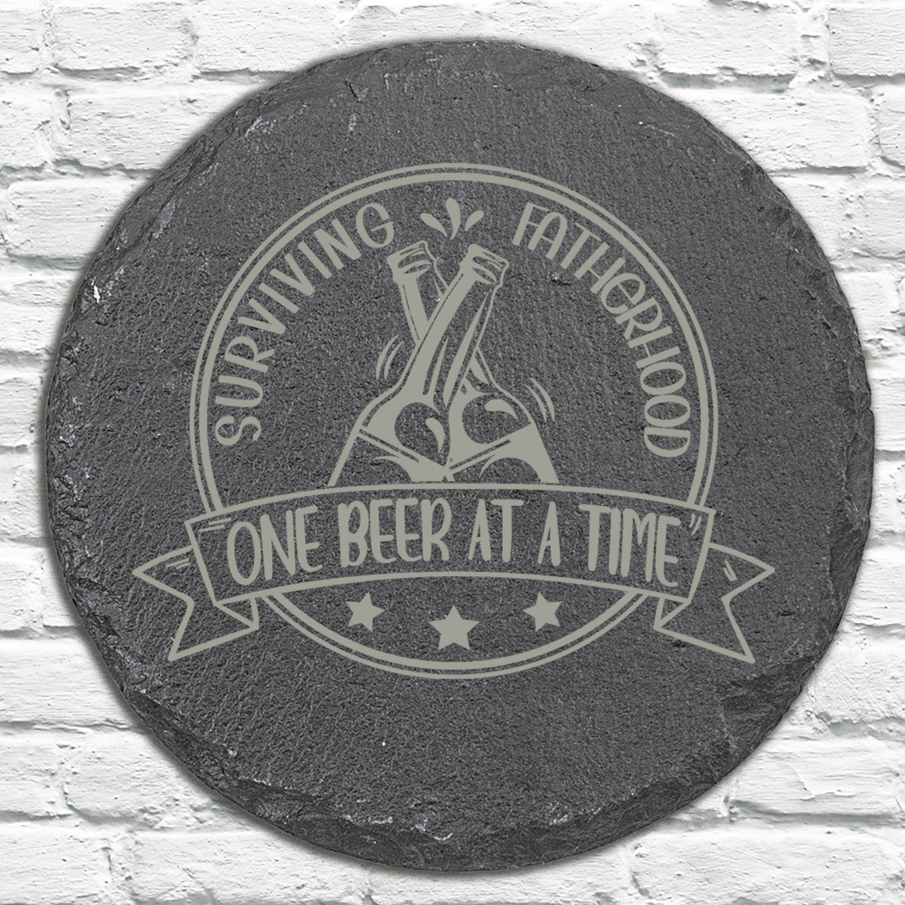 Personalized Stone Coasters | Father's Day Gifts | Custom Slate Coasters | Drink Coaster | Table Coaster | Gift for Dad