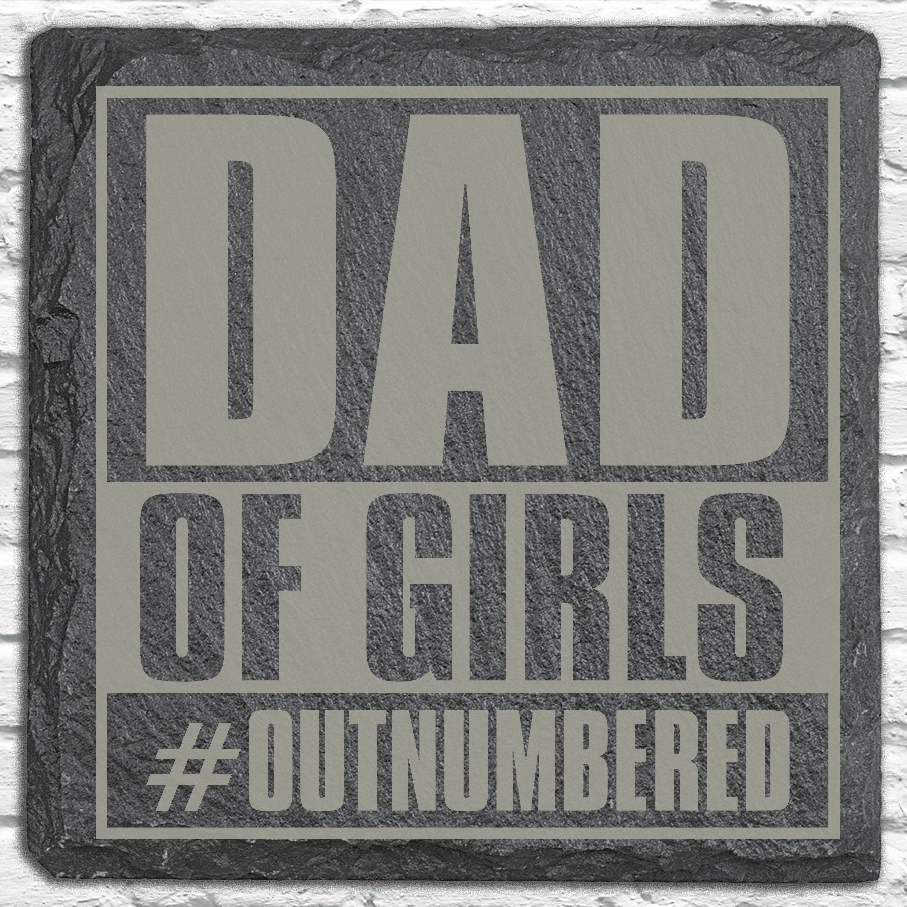 Personalized Stone Coasters | Father's Day Gifts | Custom Slate Coasters | Drink Coaster | Table Coaster | Gift for Dad
