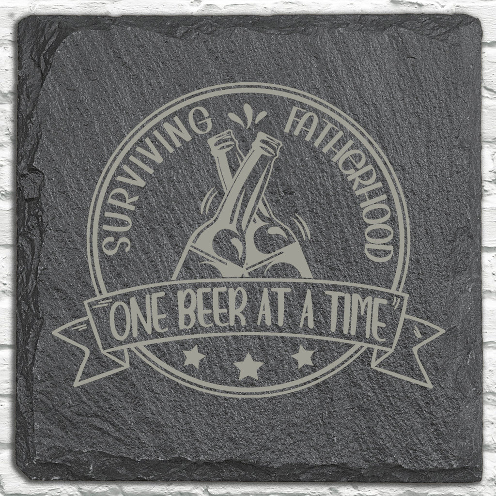 Personalized Stone Coasters | Father's Day Gifts | Custom Slate Coasters | Drink Coaster | Table Coaster | Gift for Dad