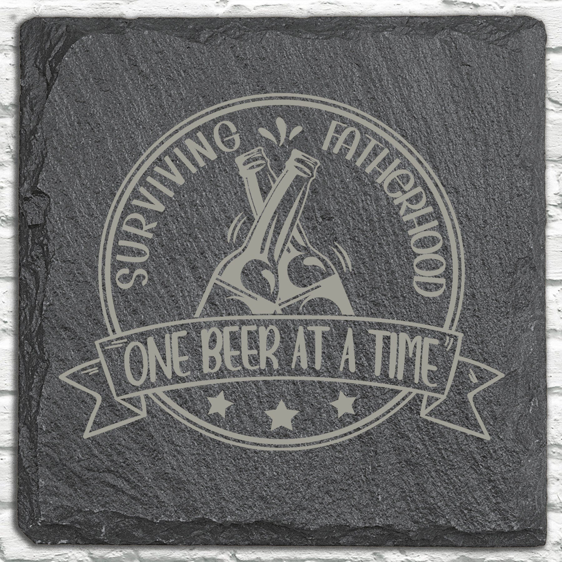 Personalized Stone Coasters | Father's Day Gifts | Custom Slate Coasters | Drink Coaster | Table Coaster | Gift for Dad