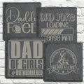 Personalized Stone Coasters | Father's Day Gifts | Custom Slate Coasters | Drink Coaster | Table Coaster | Gift for Dad