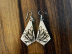 Wood Earrings for woman, Wooden Earrings, Natural Wooden Earrings, Laser Cut Earrings, Lightweight Earrings, Butterfly Earrings