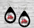 Fire Fighter's Wife Earrings |Teardrop Earrings / Teardrop Dangle Earrings / Jewelry