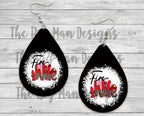 Fire Fighter's Wife Earrings |Teardrop Earrings / Teardrop Dangle Earrings / Jewelry