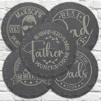 Personalized Stone Coasters | Father's Day Gifts | Custom Slate Coasters | Drink Coaster | Table Coaster | Gift for Dad