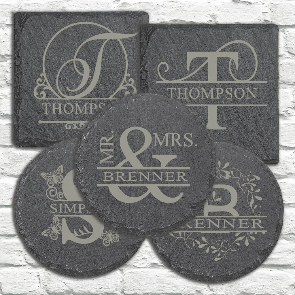 Personalized Stone Coasters | Father's Day Gifts | Custom Slate Coasters | Drink Coaster | Table Coaster | Gift for Dad