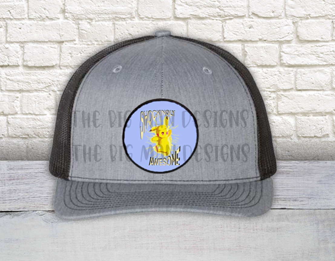 Shockingly Awesome Patch Hat - Richardson 112 Snapback Trucker Hat | Humorous Hat | Funny Hat | Patch Hat