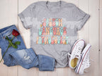 Speech Language Pathologist T-Shirt - Bubble Letters with Smiley Faces - Softstyle Direct to Film Design