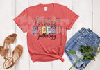Speech Pathology T-Shirt - Bold Speech with Floral Pathologist Script - Softstyle Tee - Customizable