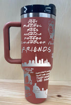 Friends TV Show Tumbler, Central Perk, Personalized Stainless Steel 40 oz Stanley Dupe