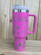 Stray Kids K-Pop Personalized 40 oz Stainless Steel Tumbler with Handle, Lid, and Straw | Stanley Dupe