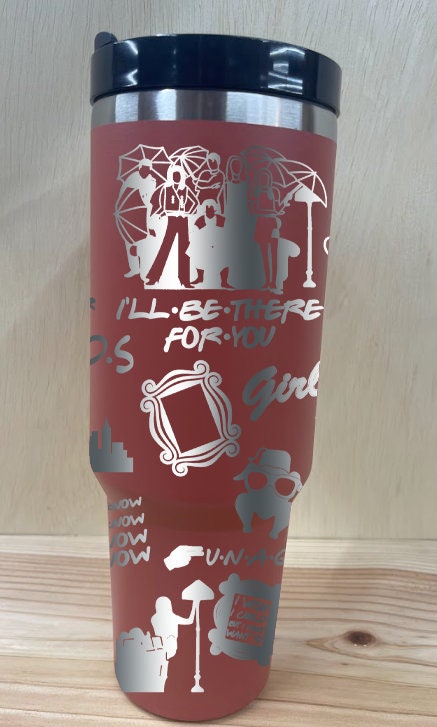 Friends TV Show Tumbler, Central Perk, Personalized Stainless Steel 40 oz Stanley Dupe