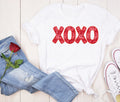 XOXO Valentines Day T-Shirt | Faux Glitter Embroidery