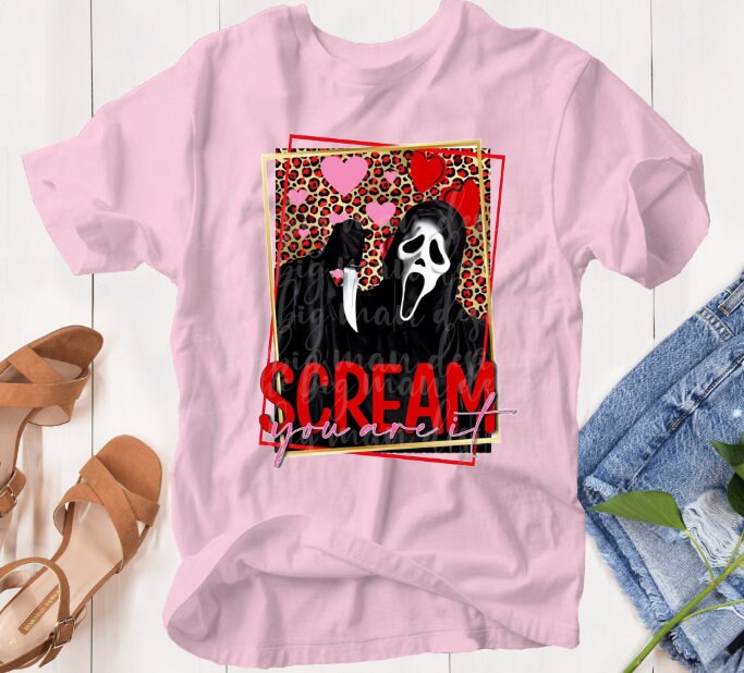Scream Horror Valentines Day T-Shirt | Conversation Hearts Tee