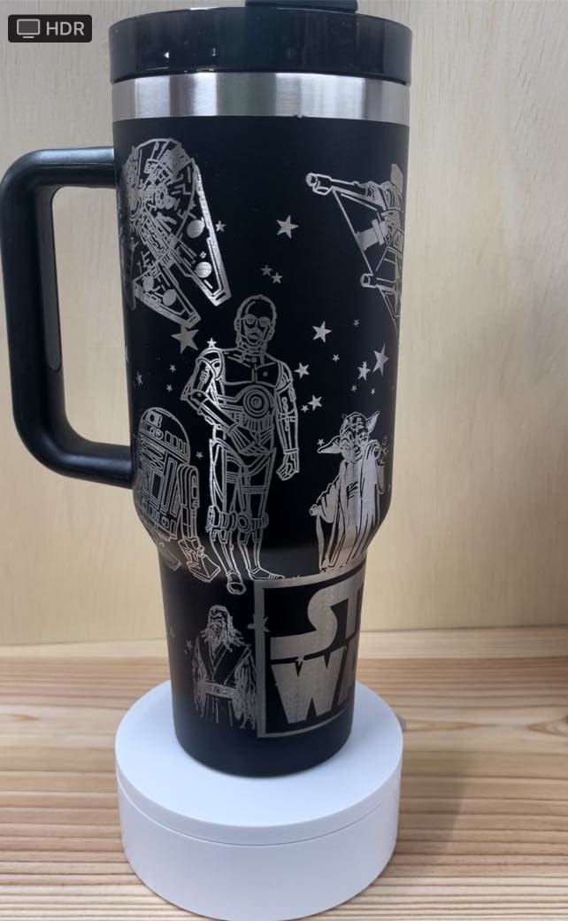 Galaxy War Tumbler, Star Jedi, millenium falcon Cup, Light saber, Custom Gift for him, Personalized Gift Dad Father's Day | Stanley Dupe