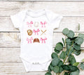 Baseball & Bows Baby Onesie | Cute Baseball Baby Outfit for Girls & Boys