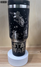 Galaxy War Tumbler, Star Jedi, millenium falcon Cup, Light saber, Custom Gift for him, Personalized Gift Dad Father's Day | Stanley Dupe