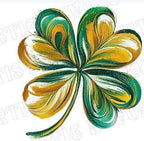 St. Patrick's Day Brushstroke Shamrock DTF Transfer | Ready-to-Press