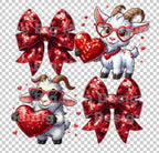 XOXO Goat Coquette Valentines Download | PNG File | Galentines Day