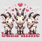 Baaa Mine Goat Valentines Download | PNG File | Galentines Day