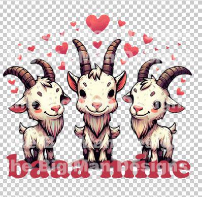 Baaa Mine Goat Valentines Download | PNG File | Galentines Day