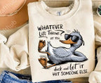 Funny Duck DTF Transfer | Relaxed Humor Shirt Print
