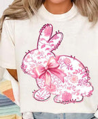 Elevate your Easter and spring wardrobe with this stunning Floral Pink Toile Chinoiserie Full Bunny DTF Transfer! This design features a detailed full-body bunny silhouette, adorned with an elegant pink floral toile pattern, perfect for creating a vintage-inspired, sophisticated look. Whether you’re crafting a stylish Easter shirt, a delicate spring piece, or a timeless fashion statement, this transfer is the perfect addition to your collection.