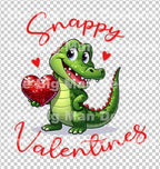 Snappy Valentines Gator Valentines Download | PNG File