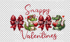 XOXO Snappy Valentines Gator Valentines Download | PNG File | Galentines Day
