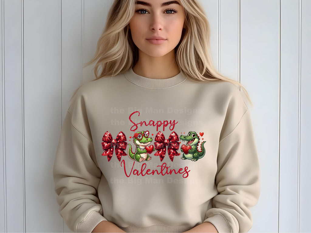 XOXO Snappy Valentines Gator Valentines Download | PNG File | Galentines Day