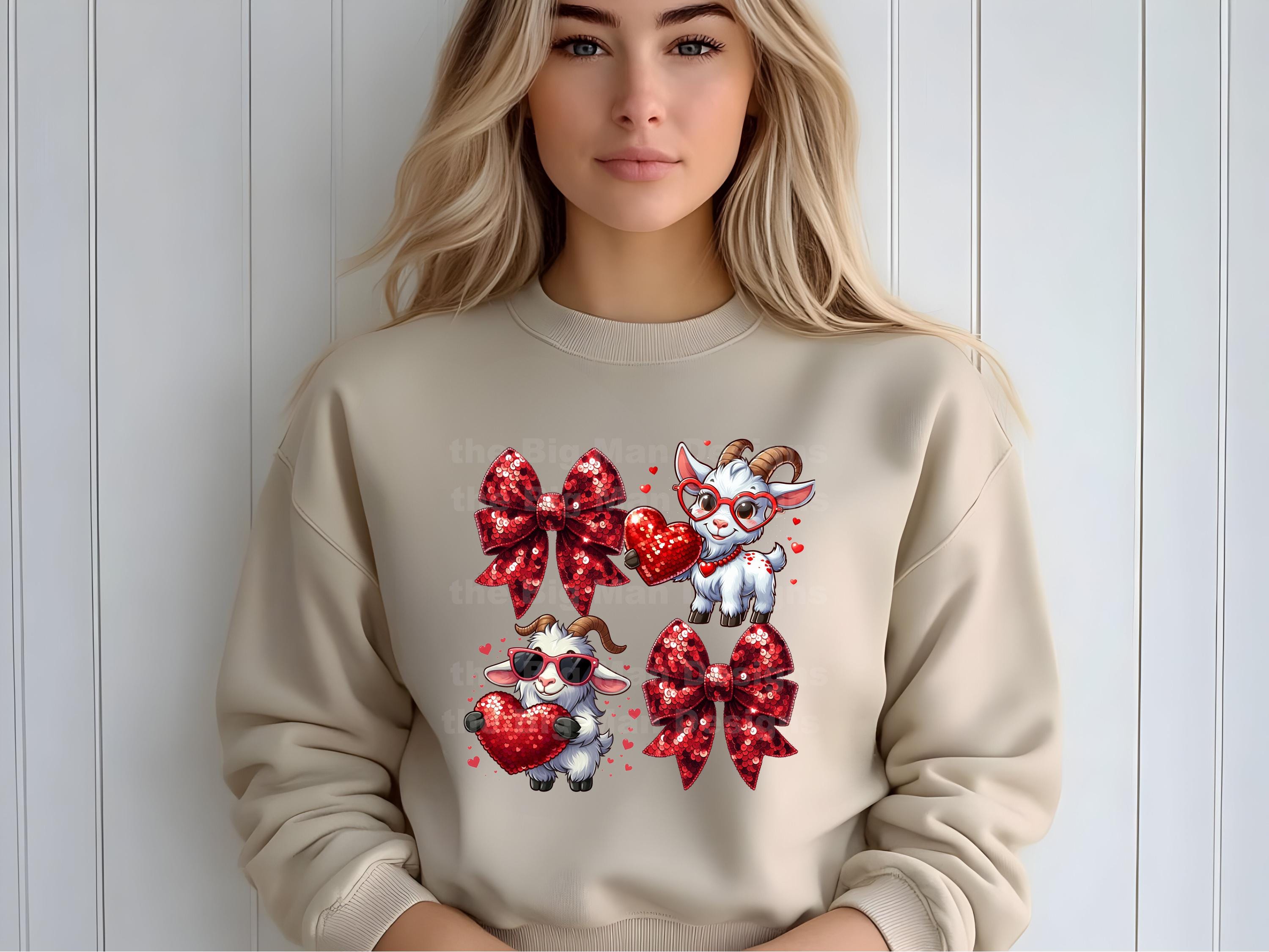 XOXO Goat Coquette Valentines Download | PNG File | Galentines Day