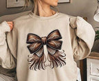 Western Cowgirl Brown Bow DTF Transfer | Rodeo Shirt Print